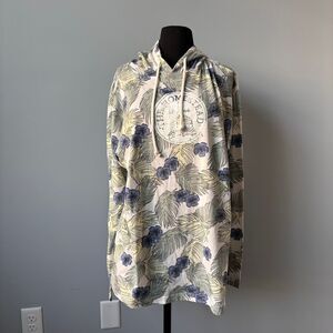 Lake‎ Homestead Tropical Print Hoodie Sweatshirt Casual Beach Vacation Pullover